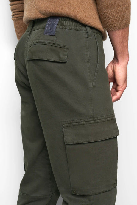 MEYER M5 Cargo Trousers - 6516 Organic Cotton Stretch - Dark Olive