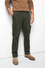 MEYER M5 Cargo Trousers - 6516 Organic Cotton Stretch - Dark Olive