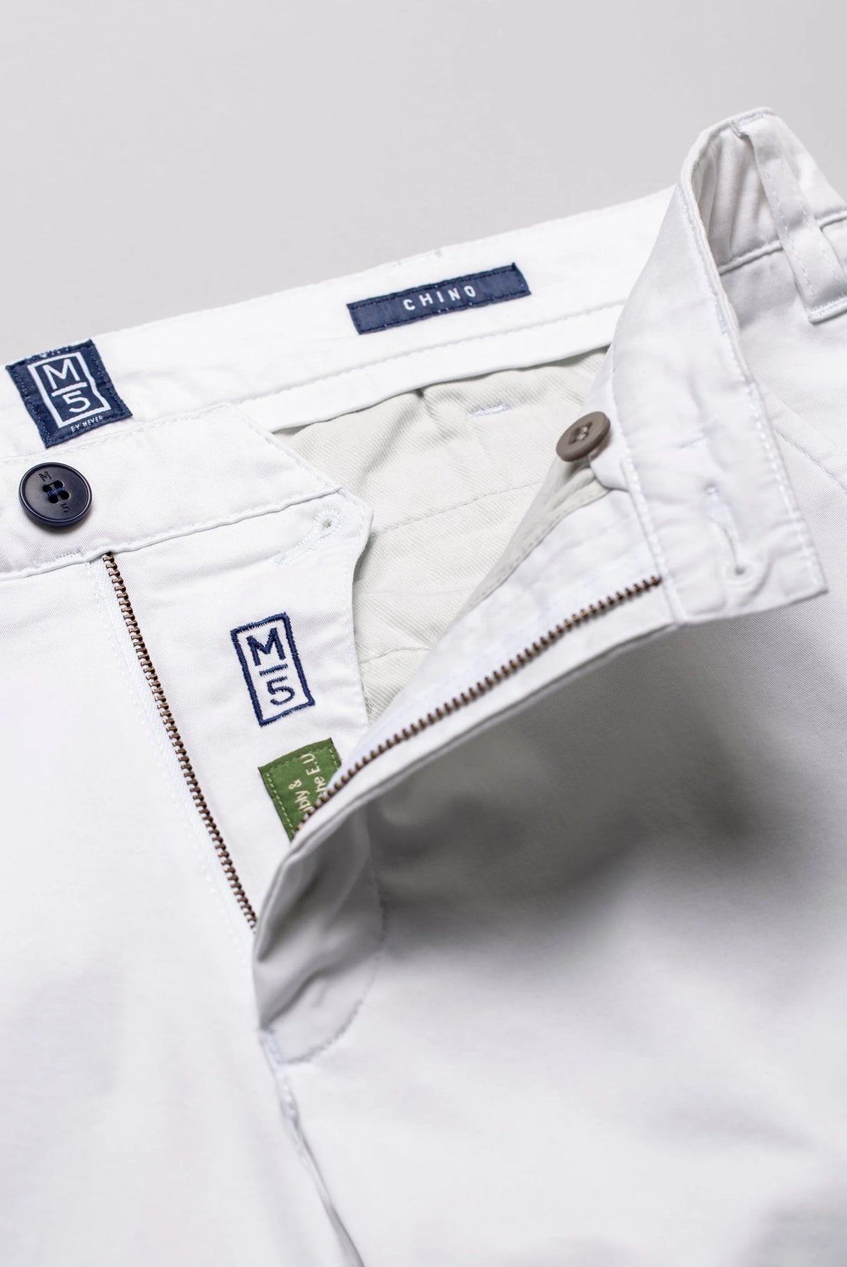 MEYER M5 6001 Organic Cotton Comfort Stretch Chinos - White