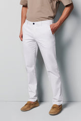 MEYER M5 6001 Organic Cotton Comfort Stretch Chinos - White