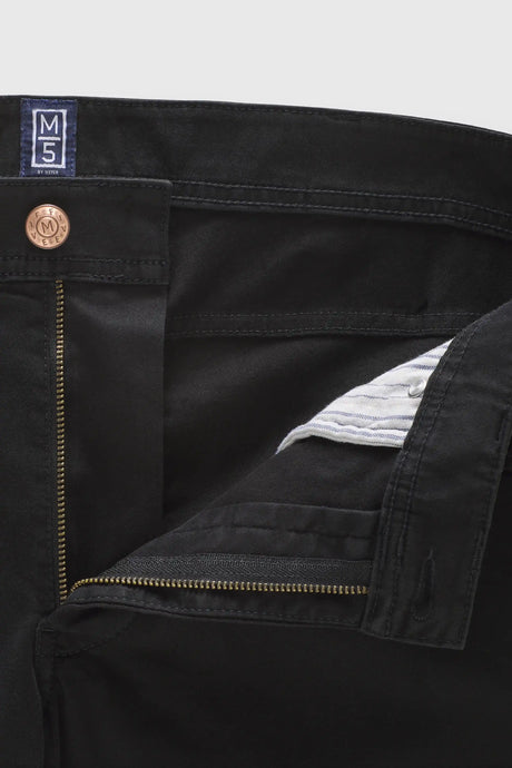 MEYER M5 6106 High Performance Satin Cotton Chinos – Black