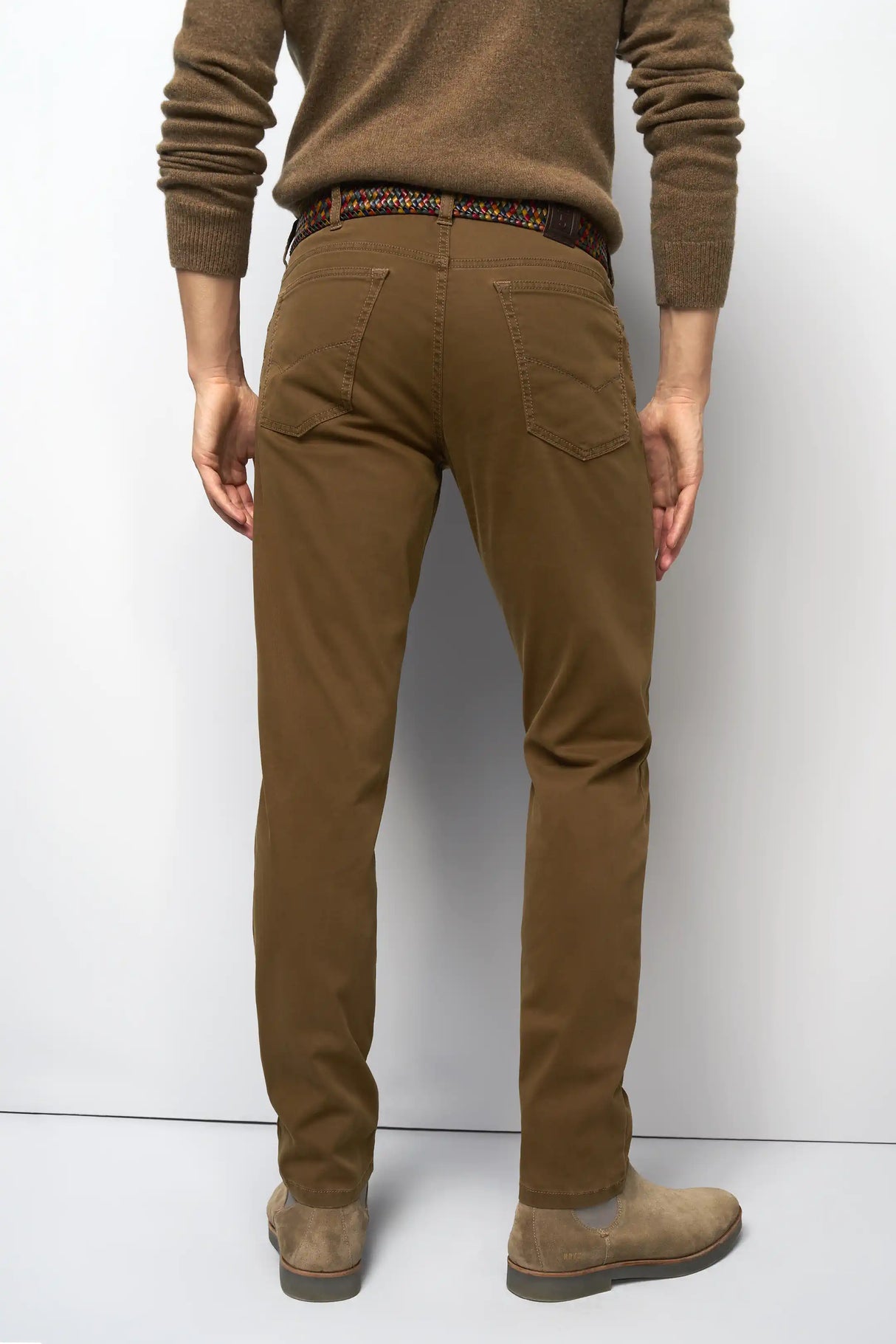 MEYER M5 Jeans – 6106 High Performance Satin Cotton Chinos – Camel