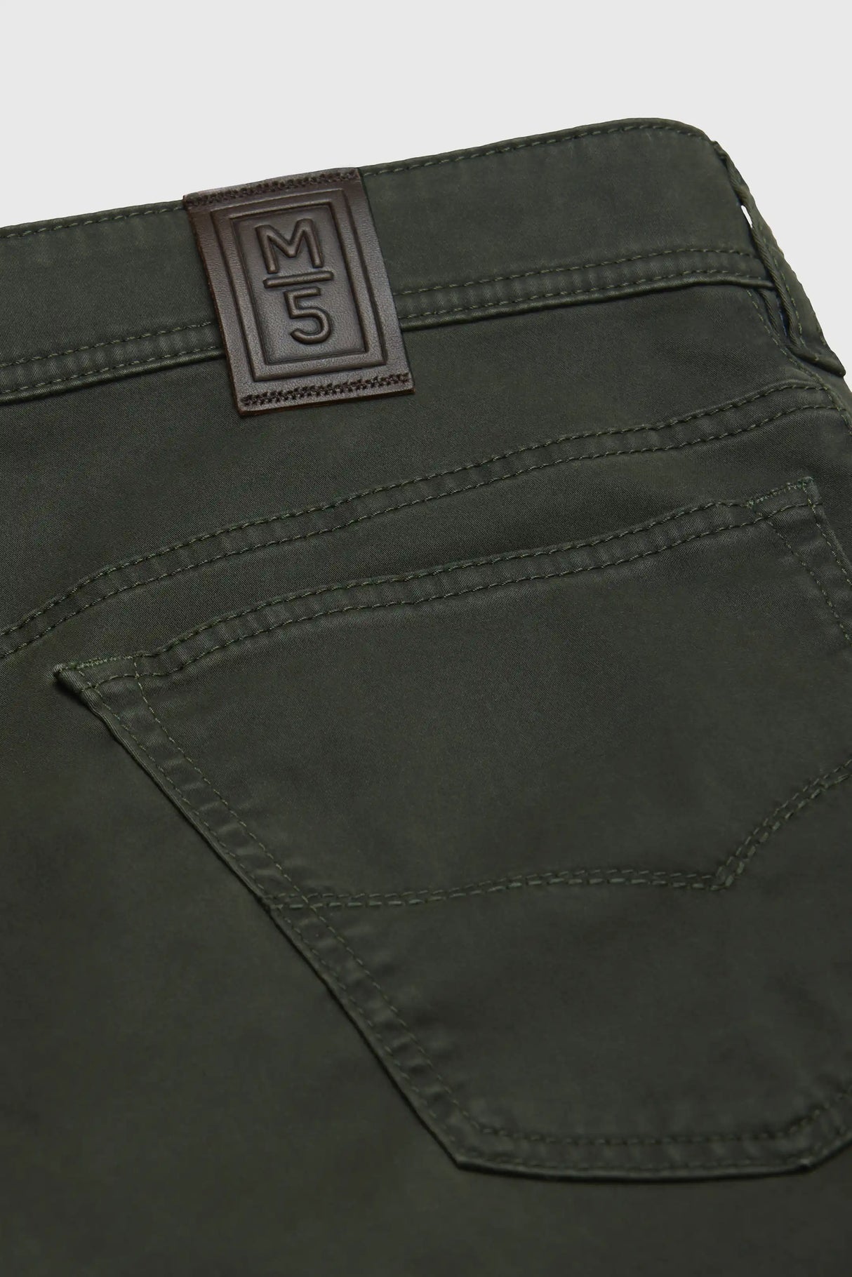MEYER M5 Jeans – 6106 High Performance Satin Cotton Chinos – Dark Green
