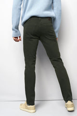MEYER M5 Jeans – 6106 High Performance Satin Cotton Chinos – Dark Green