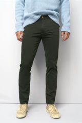MEYER M5 Jeans – 6106 High Performance Satin Cotton Chinos – Dark Green