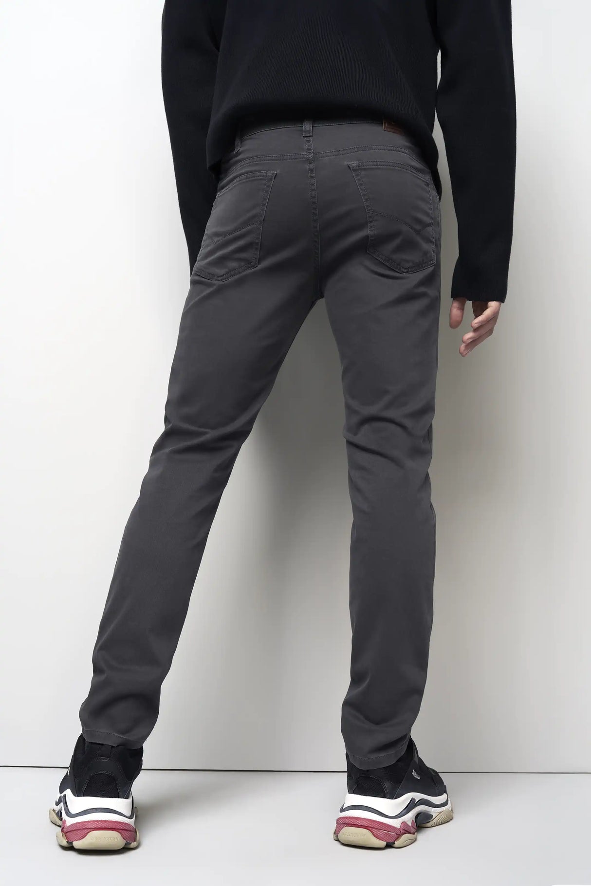 MEYER M5 Jeans – 6106 High Performance Satin Cotton Chinos – Grey