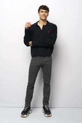 MEYER M5 Jeans – 6106 High Performance Satin Cotton Chinos – Grey