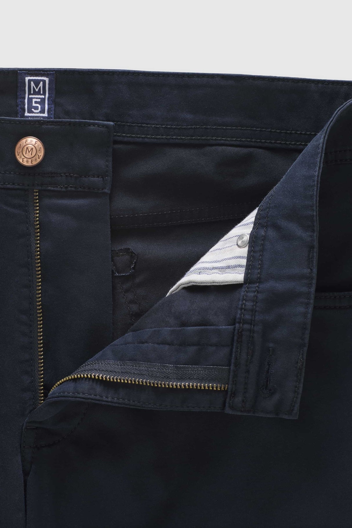 MEYER M5 Jeans – 6106 High Performance Satin Cotton Chinos – Navy