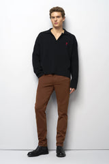 MEYER M5 Jeans – 6106 High Performance Satin Cotton Chinos – Rust