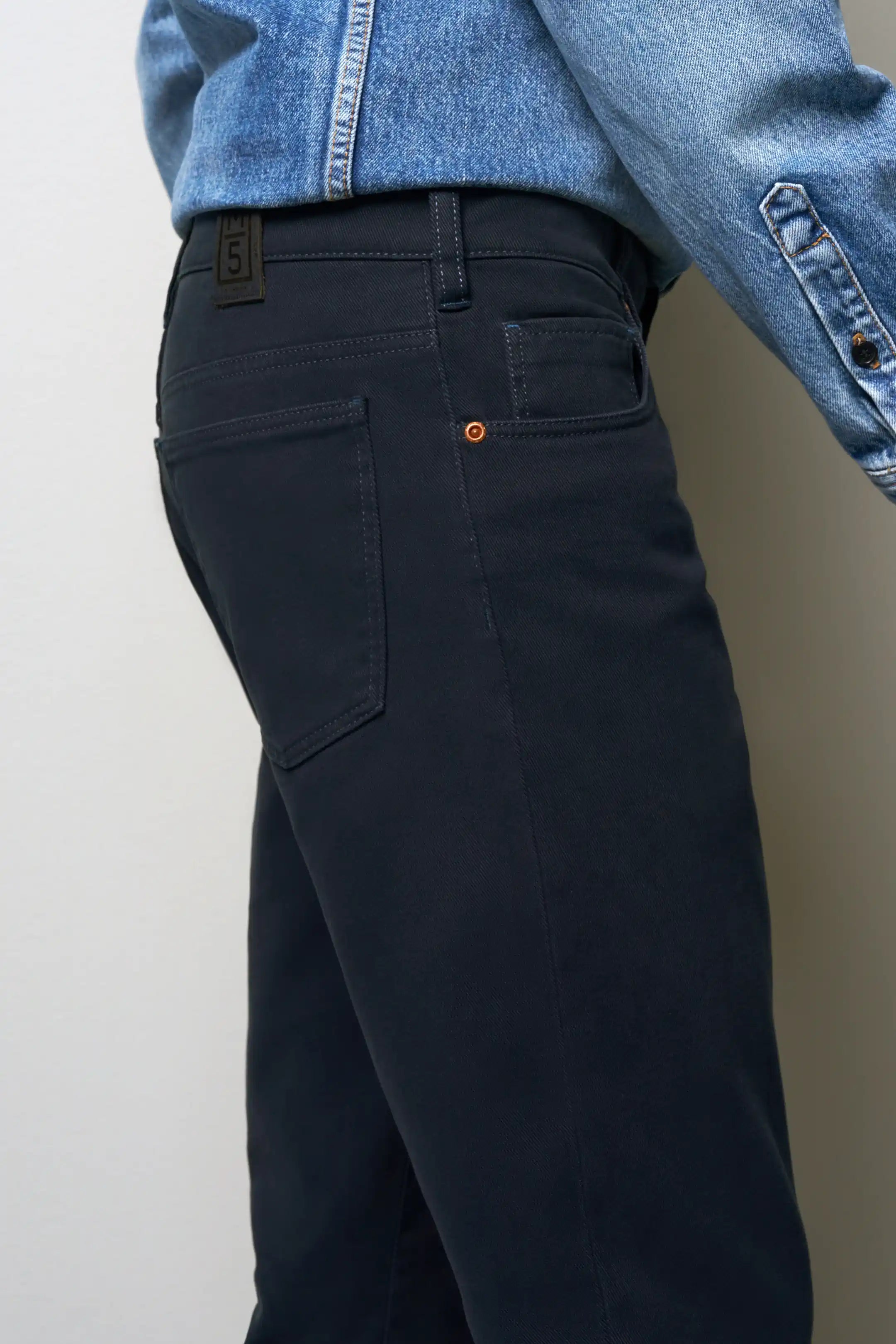 MEYER M5 Jeans - 6188 Cotton Twill Chinos - Blue Meyer