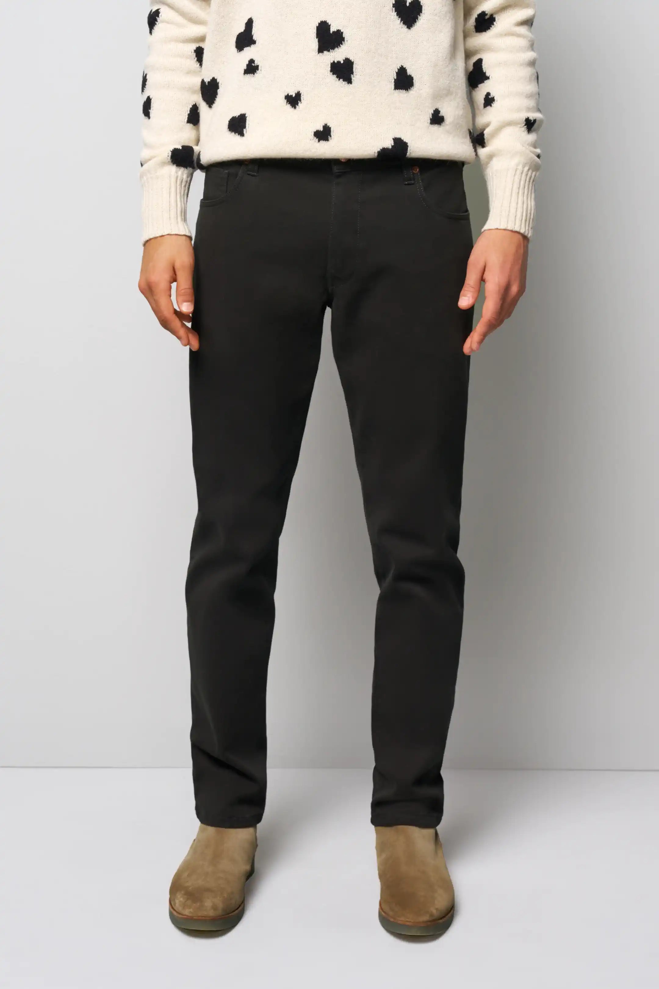 MEYER M5 Jeans - 6188 Cotton Twill Chinos - Charcoal