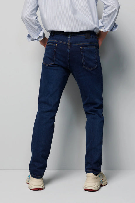 MEYER M5 Jeans – 6256 Regular Fit – Super Stretch Organic Denim – Dark Blue