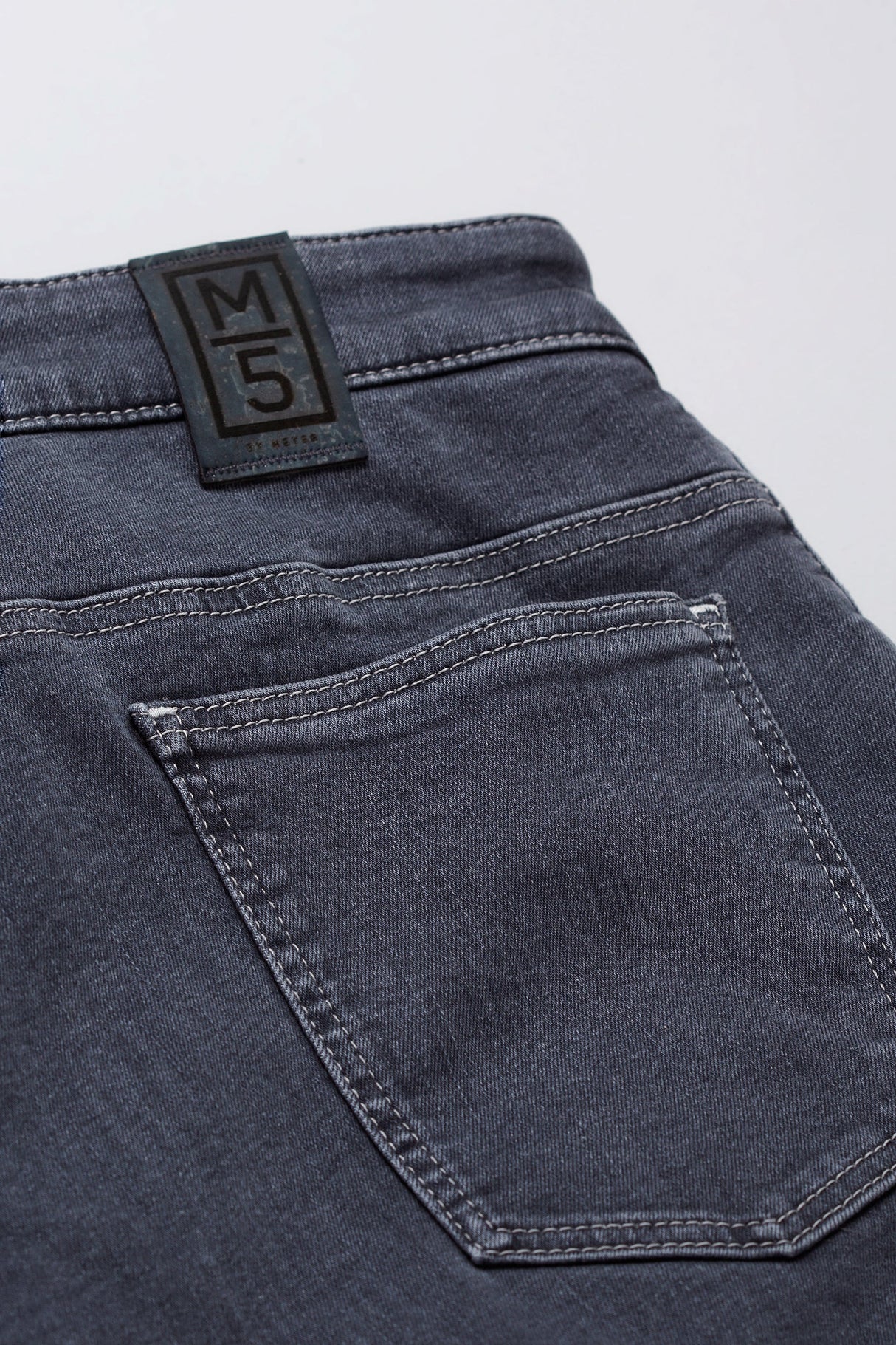 MEYER M5 Jeans – 6256 Regular Fit – Super Stretch Organic Denim – Mid Grey