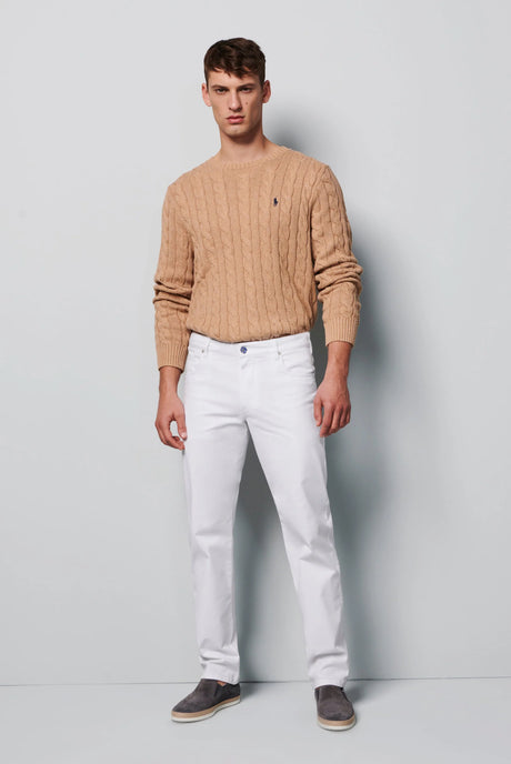 MEYER M5 Jeans - 6258 Regular Fit - Performance Stretch Denim - White