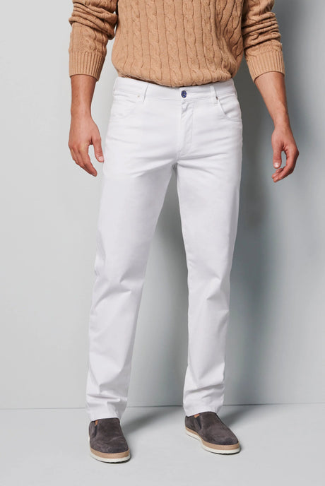 MEYER M5 Jeans - 6258 Regular Fit - Performance Stretch Denim - White