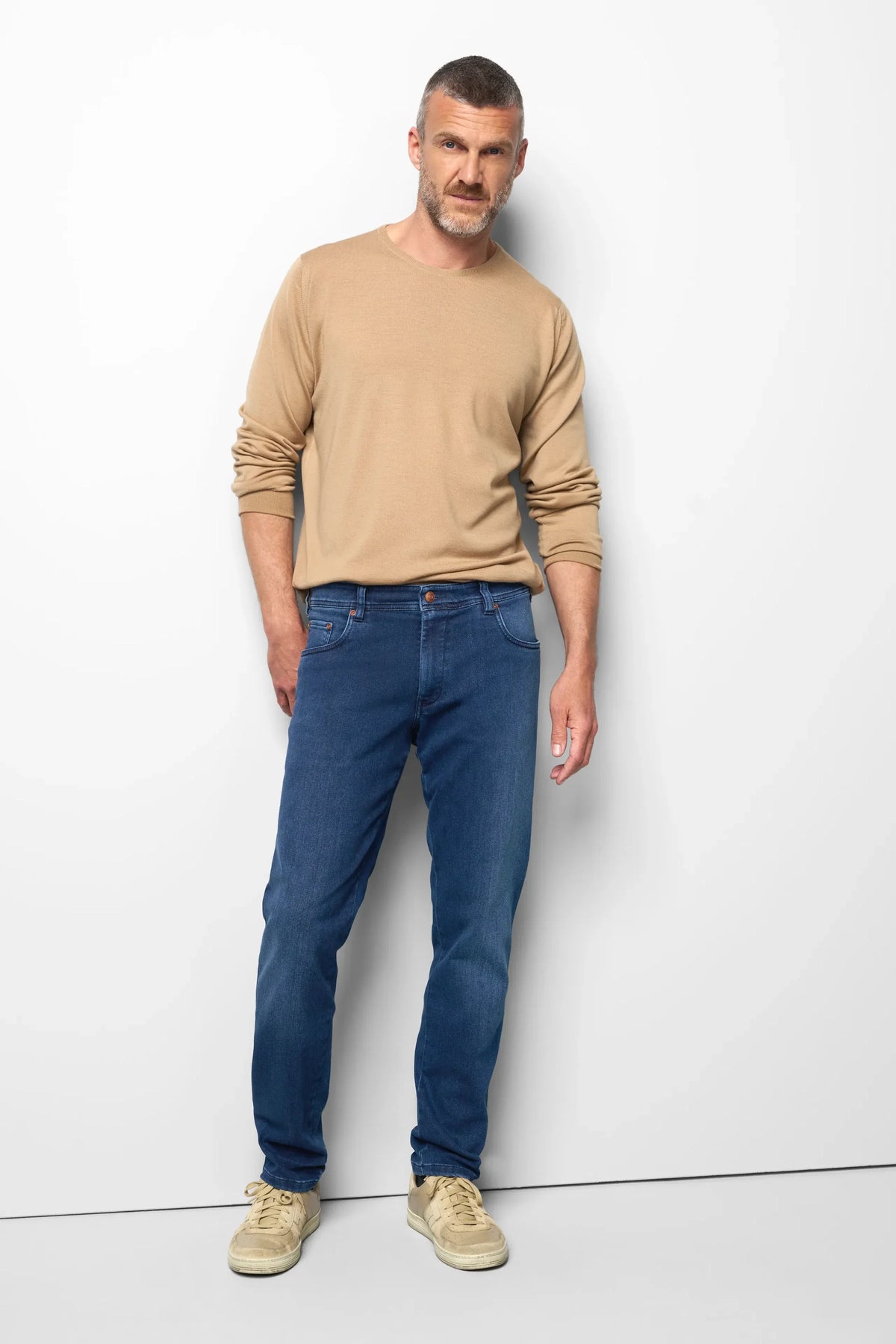 MEYER M5 Jeans – 6294 Modern Fit – Thermolite Organic Stretch Denim – Dark Blue Stone