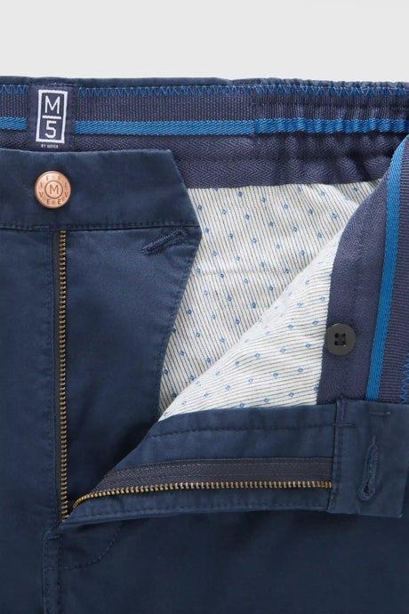 MEYER M5 Move 6024 Flex Organic Cotton Chinos – Navy
