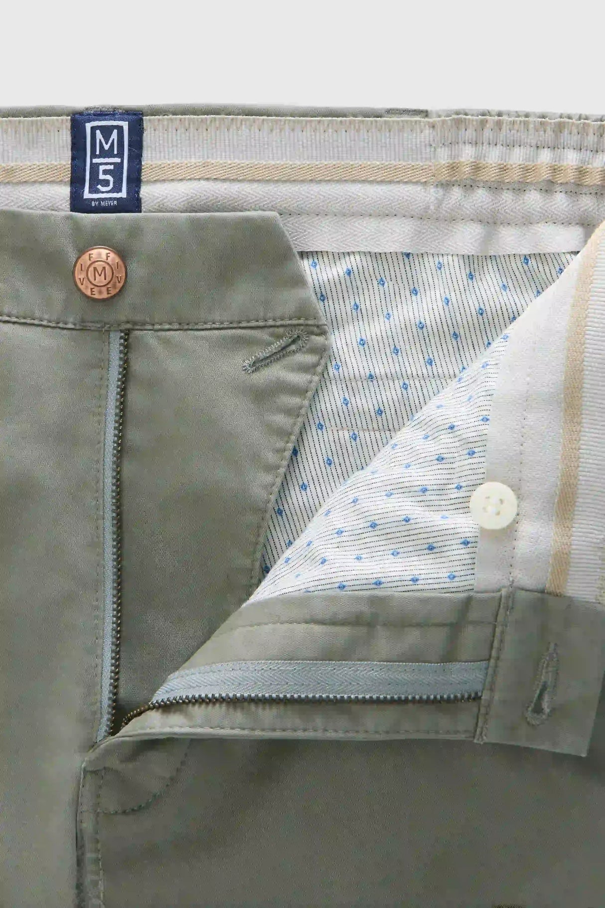 MEYER M5 Move 6024 Flex Organic Cotton Chinos – Olive