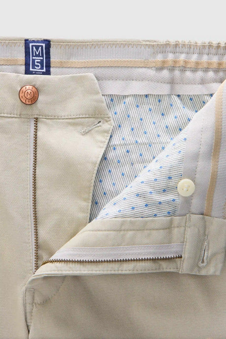 MEYER M5 Move 6025 Micro-Structure Super Stretch Chinos – Beige