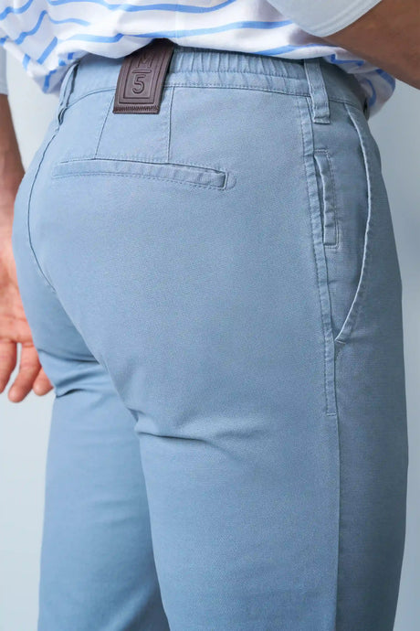 MEYER M5 Move 6025 Micro-Structure Super Stretch Chinos – Blue