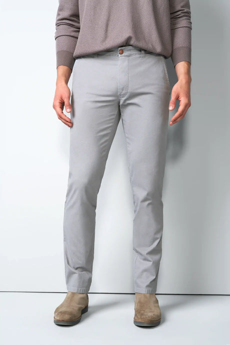 MEYER M5 Move 6025 Micro-Structure Super Stretch Chinos – Grey