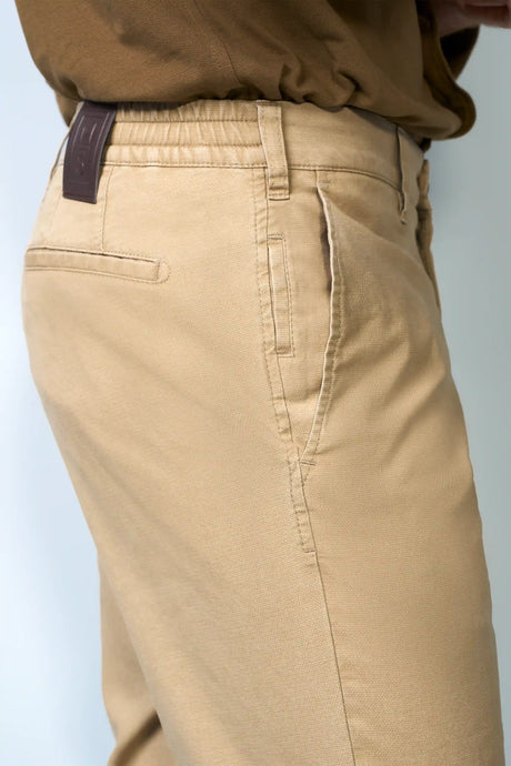 MEYER M5 Move 6025 Micro-Structure Super Stretch Chinos – Sand