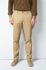 MEYER M5 Move 6025 Micro-Structure Super Stretch Chinos – Sand