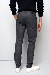 MEYER M5 Move 6194 Woolen Look Chinos - Super Stretch Organic Cotton - Dark Blue