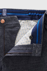 MEYER M5 Move 6194 Woolen Look Chinos - Super Stretch Organic Cotton - Dark Blue