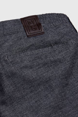 MEYER M5 Move 6194 Woolen Look Chinos - Super Stretch Organic Cotton - Dark Blue