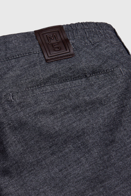 MEYER M5 Move 6194 Woolen Look Chinos - Super Stretch Organic Cotton - Dark Blue