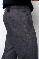 MEYER M5 Move 6194 Woolen Look Chinos - Super Stretch Organic Cotton - Dark Blue