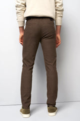 MEYER M5 Move 6194 Woolen Look Chinos - Super Stretch Organic Cotton - Khaki