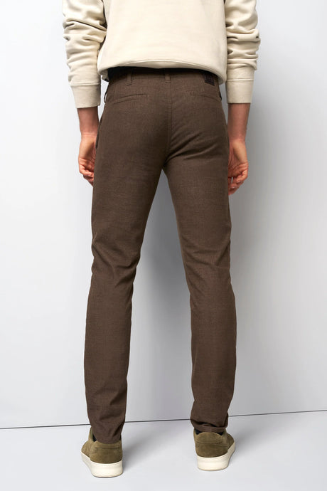 MEYER M5 Move 6194 Woolen Look Chinos - Super Stretch Organic Cotton - Khaki