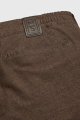 MEYER M5 Move 6194 Woolen Look Chinos - Super Stretch Organic Cotton - Khaki