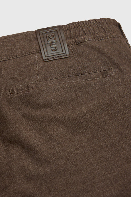MEYER M5 Move 6194 Woolen Look Chinos - Super Stretch Organic Cotton - Khaki