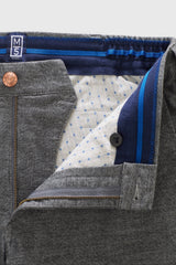 MEYER M5 Move 6194 Woolen Look Chinos - Super Stretch Organic Cotton - Mid Grey
