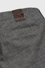 MEYER M5 Move 6194 Woolen Look Chinos - Super Stretch Organic Cotton - Mid Grey