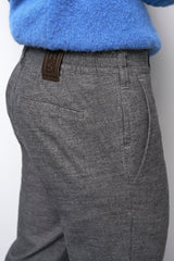 MEYER M5 Move 6194 Woolen Look Chinos - Super Stretch Organic Cotton - Mid Grey