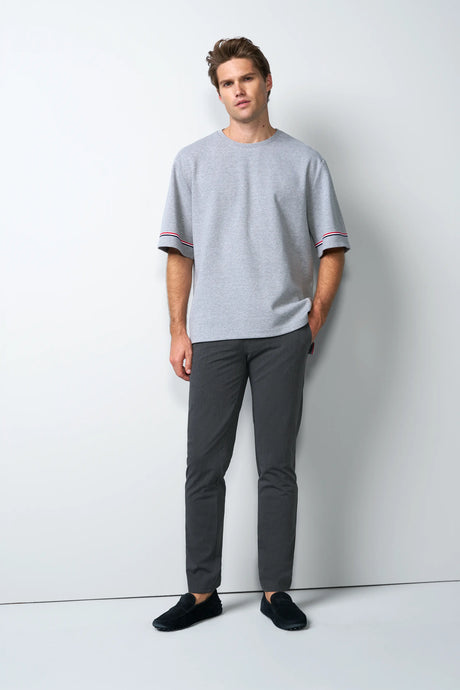 MEYER M5 Move 6196 Easy Care Chinos - Super Strech Recycled Fibre - Mid Grey