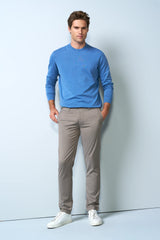 MEYER M5 Move 6196 Easy Care Chinos - Super Strech Recycled Fibre - Stone