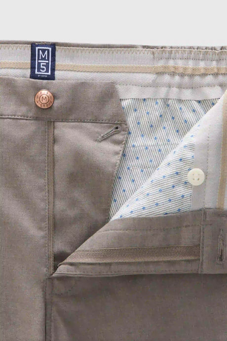 MEYER M5 Move 6196 Easy Care Chinos - Super Strech Recycled Fibre - Stone