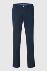 MEYER M5 Move 6502 Jersey Look Chinos - Super Stretch Organic Cotton - Blue