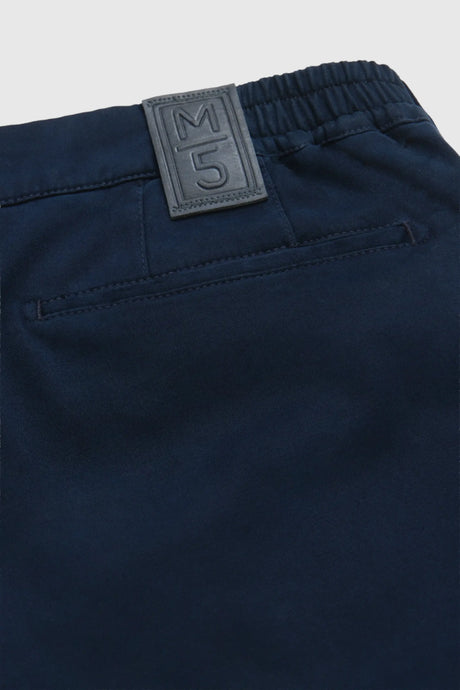MEYER M5 Move 6502 Jersey Look Chinos - Super Stretch Organic Cotton - Blue