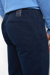 MEYER M5 Move 6502 Jersey Look Chinos - Super Stretch Organic Cotton - Blue
