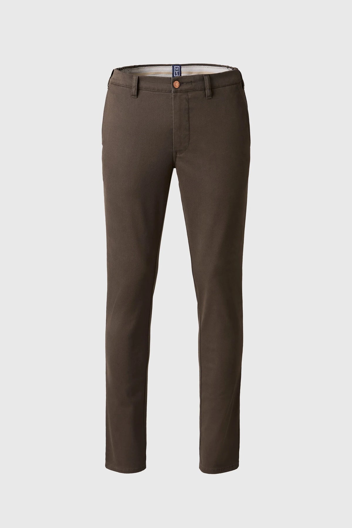 MEYER M5 Move 6502 Jersey Look Chinos - Super Stretch Organic Cotton - Khaki