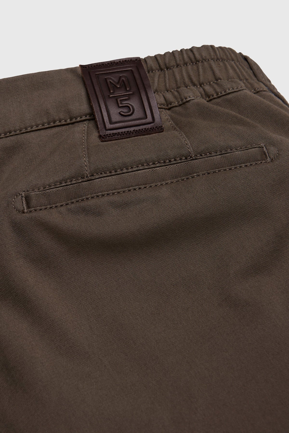 MEYER M5 Move 6502 Jersey Look Chinos - Super Stretch Organic Cotton - Khaki
