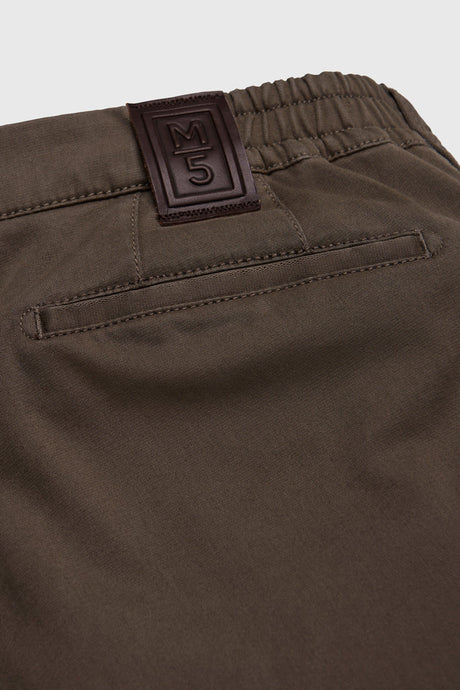 MEYER M5 Move 6502 Jersey Look Chinos - Super Stretch Organic Cotton - Khaki