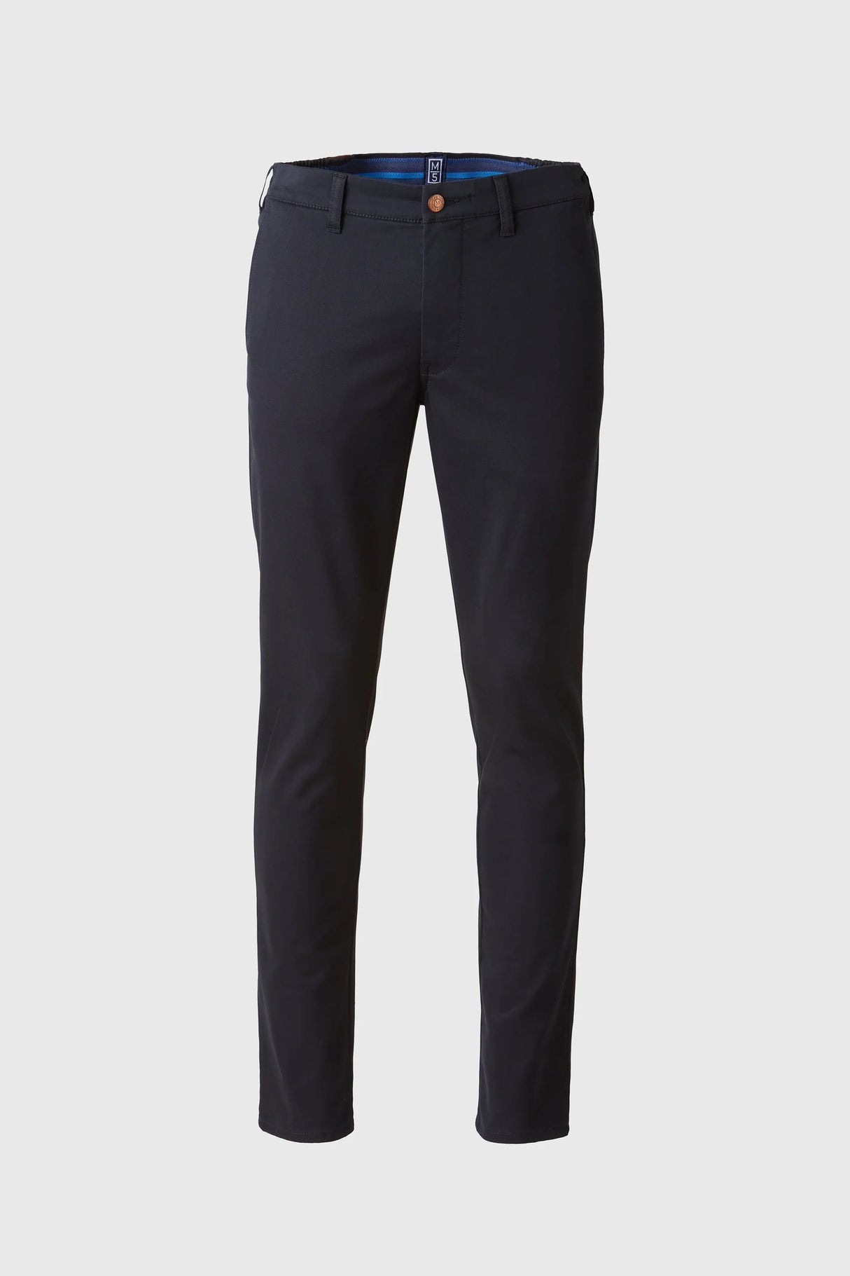 MEYER M5 Move 6502 Jersey Look Chinos - Super Stretch Organic Cotton - Navy