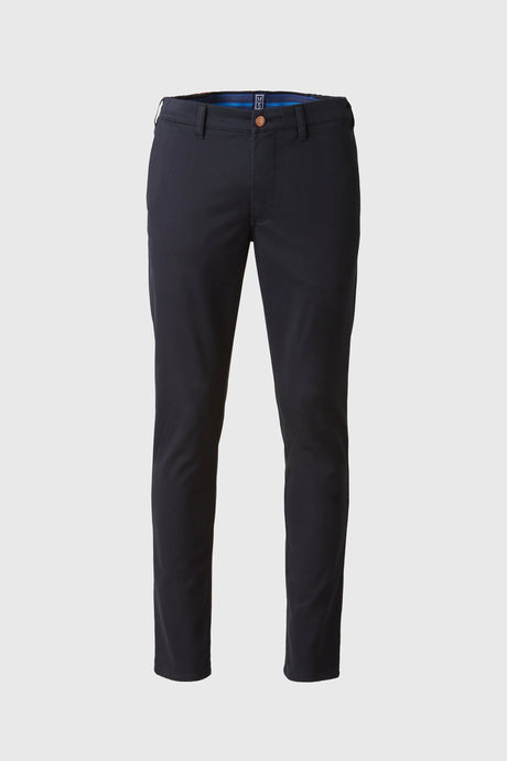 MEYER M5 Move 6502 Jersey Look Chinos - Super Stretch Organic Cotton - Navy